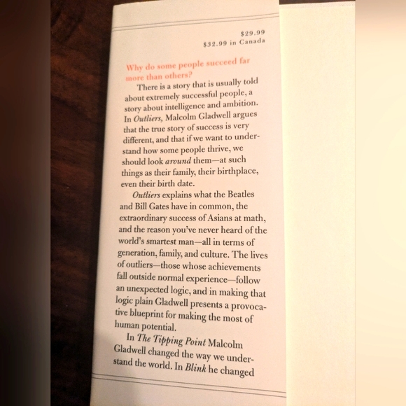 Hardcover Books - Outliers - Picture 4 of 4